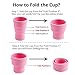 Ecoart Silicone Collapsible Travel Cup for Outdoor Camping and Hiking Big Capacity With Lid (1 Pack) (Gray)