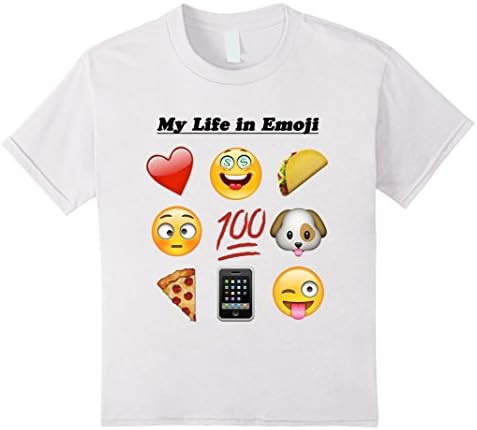 Kids Emoji Pillows A Day In The Life Emoji T-Shirt Life In Emoji 8 White