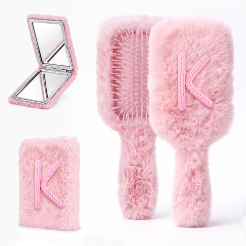 Personalized Detangler Brush & Compact Mirror, Gift Baskets for… at Amazon