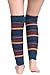 Avidlove Women Winter Leg Warmer Striped Crochet Knit Boot Socks Blue