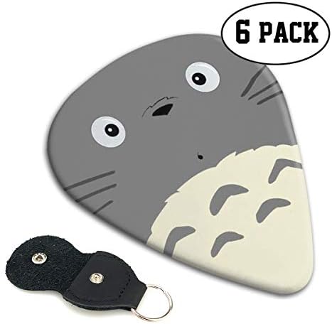Shijiazhuangdezi Guitar Picks- Stylish Cute Totoro Print Celluloid Guitar Picks with Picks Holder- 6 Pack