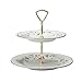 Pfaltzgraff Winterberry Two-Tiered Server With 10 1/2-Inch And 8-Inch Plates And Gold Spacer With Handle