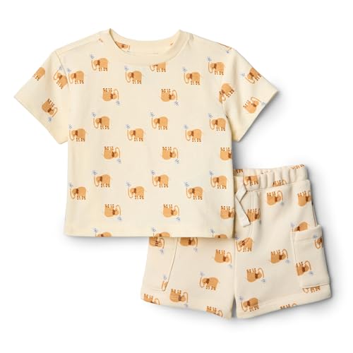 Amazon Essentials x Sofia Grainge Toddler Boys' T-Shirt and Short Play Set, Ivo…