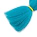Forevery Braiding Hair Synthetic Ombre Hair Braiding Extensions High Temperature Fiber Crochet Twist Braids Black to Cyan Ombre Color (24