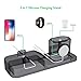 3 in 1 Charging Stand for iPhone AirPods Apple Watch Charger Dock Station Silicone,Support for Apple Watch Series 3/2/1/AirPods/iPhone X/8/8 Plus/7/7 Plus/6s Black …