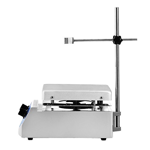 Happybuy Magnetic Stirrer 6.7 X 6.7Inch SH-3 Magnetic Mixer 500W 3000ml Magnetic Stirrer Hot Plate 1600 RPM Magnetic Stirrer with Free Stirring Rod