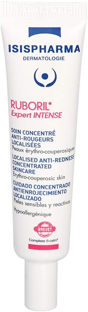ISISPHARMA RUBORIL Expert Intense 15 ml - Gel-cream Skincare - Soothes and Reduces Sensations of Discomfort - Redness solusions for Sensitive Skin - Hydrating serum Gel - Made in France