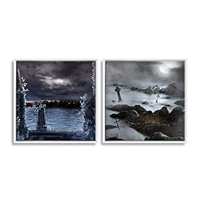 Framed Canvas Wall Art Dreamscape Canvas Prints Home Artwork Decoration for Living Room,Bedroom - 16"x16"x2 Panels