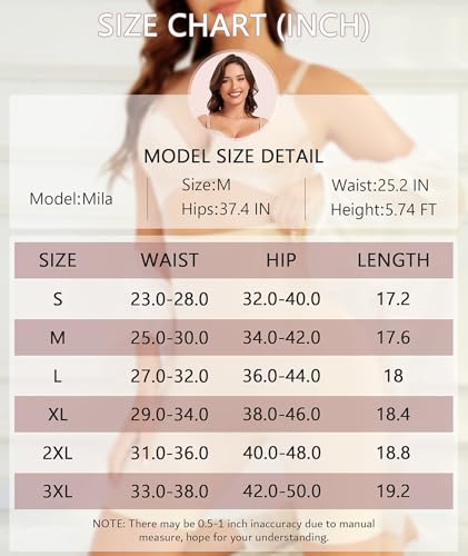 OXYSAIKO Tummy Control Shapewear for Women High Waisted Body Shaper Shorts Seamless Shapewear Slip Shorts for Under Dresses