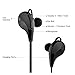 WSCSR Bluetooth Headphones Sport Wireless Earbuds in-Ear Stereo Earphones with Mic, CVC 6.0 Noise Cancelling, IPX4 Sweatproof (Black)