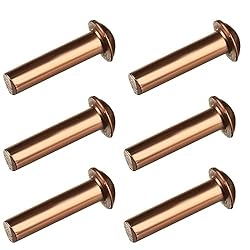 Aicosineg 50Pcs Solid Rivet 0.16in Dia 0.63in