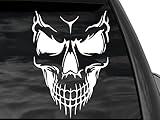 FGD Skull Rear Window Decal in White 8