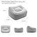 Inflatable Foot Rest Pillow - 2 Pack Leg Up Footrest for Travel Office & Home Relax Pillow Cushion