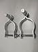 Pressed Steel Chain Link Fence Post Hinge w/Bolt - (2 Sets Pack) (1-3/8