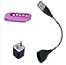 Smaier Colorful Replacement Silicone and Metal Clip Holder for Fitbit One + USB Charging Cable + Wall Charger