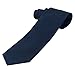 John William Clothing 100% Silk Ties For Men Handmade Navy Blue Solid Color Necktie