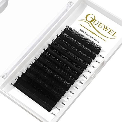 QUEWEL Eyelash Extension Supplies 0.15 C Curl 16mm