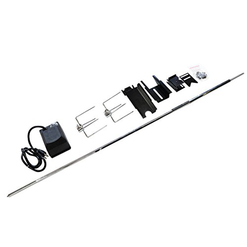 Onlyfire 6010 Heavy Duty Adjustable Grills Rotisserie Kit, Hexagon Spit
