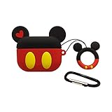 Airpods Pro Case (2019), AKXOMY Cute Cartoon Mickey Mouse Airpods Pro Case Cover with Ring Keychain for Apple Air Pods Pro Cover for Girls Kids Women (Mickey Mouse)