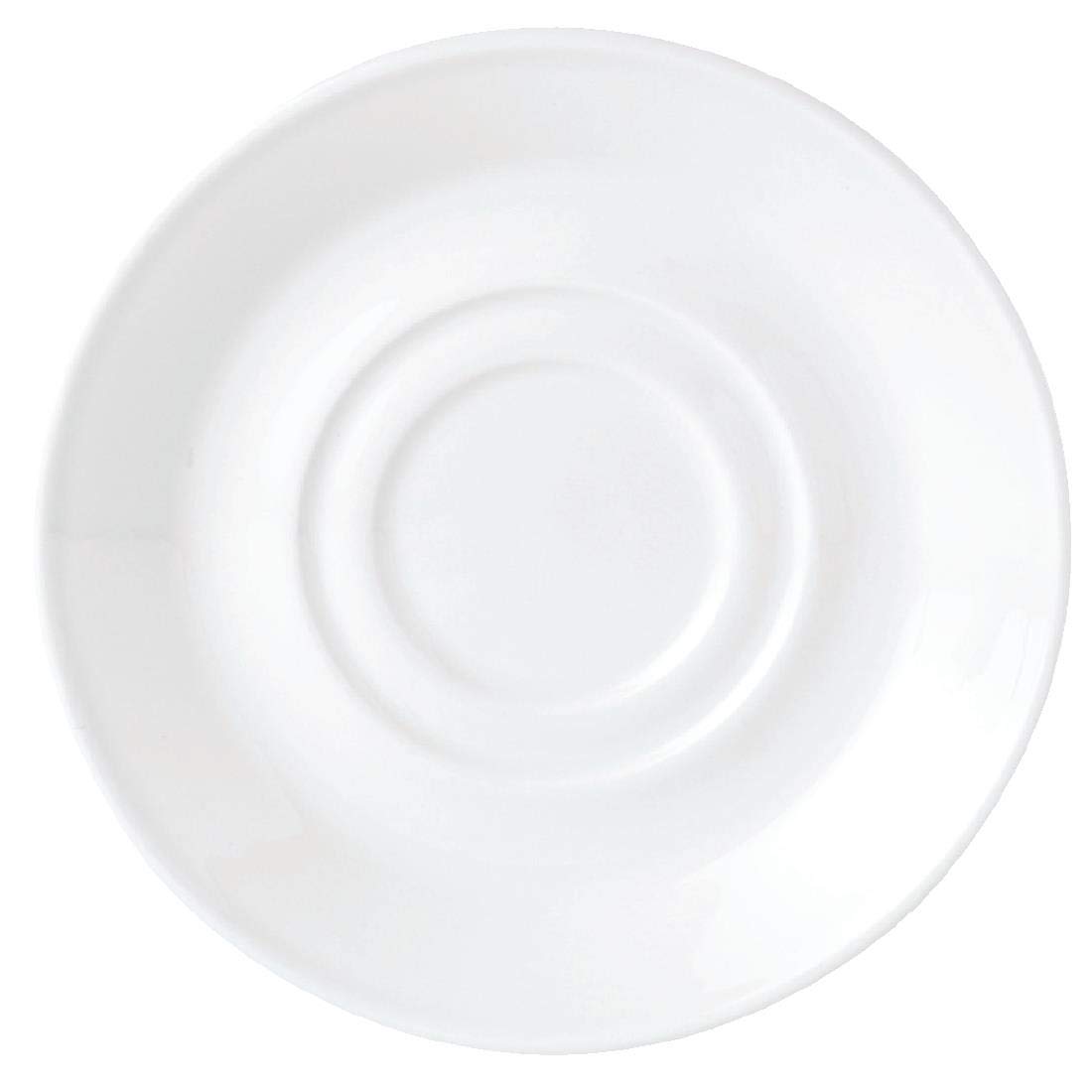 Nextday Catering V0044 Simplicity Low Cup Saucer, 8 oz., White (Pack of 36)