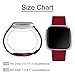 Hamile Soft Bands Compatible for Fitbit Versa & Fitbit Versa Lite, Silicone Replacement Band Straps for Fitbit Versa Smart Watch, Small, Red