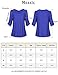 Messic Womens Round Neck Pleated Front Half Sleeve Tunic Top Black,XXL