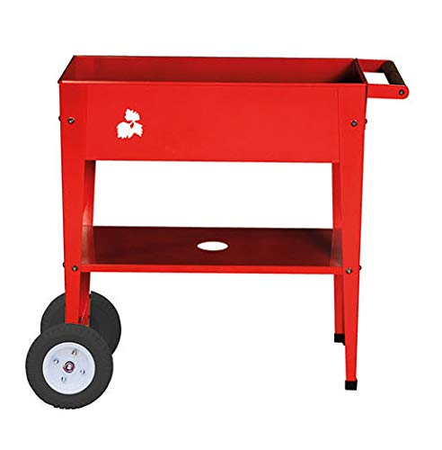 Herstera 08933601 Bancal con Ruedas de Poliuretano, Rojo, 35 x 75 ...