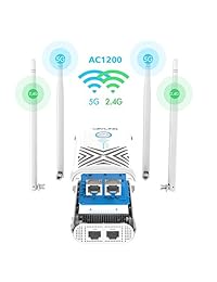 Extensor de alcance WiFi AC1200 Reapter router WiFi punto de acceso AP con doble correa 5 Ghz 2,4 Ghz 1200 Mbps Funciona con cualquier router