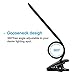 KEDSUM 10W LED Clip on Light, Reading Light with 5 Lighting Modes and 5 Level Dimmer, Flexible Gooseneck Desk Lamp, Touch Control Panel, Clip on Lamp for Bed Headboard, Computer