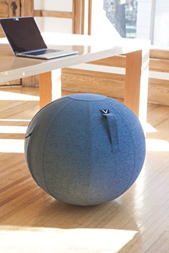 Vivora Luno - Self-Standing Sitting Ball Chair for Home, Office, Yoga, Stability and Fitness, Exercise Ball with Pump and Handle, Base Ring Not Needed - Thumbnail 2