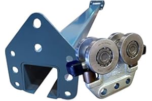 Jervis Webb Durable Beam Trolley with Unibilt Enclosed Conveyor Track and Yokes - Overhead Conveyor Set with 5-Foot Section & 250-Pound Trolley Load Capacity - Rubber Bumpers are Not Included