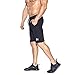 BROKIG Men's Gym Shorts, Athletic Workout Running Mesh Shorts with Pockets (L, Black)