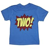 Happy Family Superhero Second Birthday Kids T-Shirt (4T, Royal Blue), Online Clothing Store