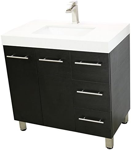 Amazon Com Windbay 36 Freestanding Bathroom Vanity Black White