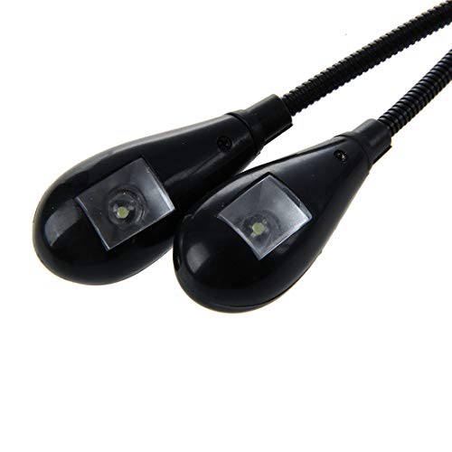 Super 2 Dual Arm White LED Music Stand Light Lamp New