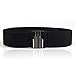 YYXR Womens Black Vintage Plus Elastic Stretchy Waist Cinch Trimmer Belt Size M