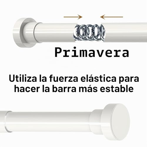 1 x Shower Rod Adjustable No Drilling Telescopic Balcony Pole Shower Curtain (85-180 cm, Diameter 25 mm, Black)