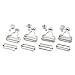 PZRT 4pcs 38mm Silver Suspenders Adjustable Buckle Metal Ribbon Slip Buckle Fasteners Clip for Garment Overalls Backpack DIY Accessories