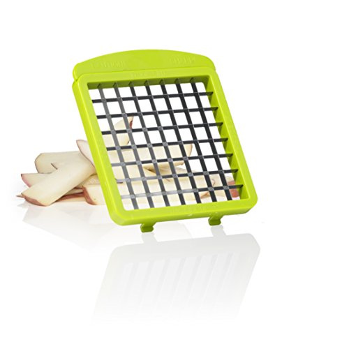 Vegetable and Fruit Chopper,4 IN 1,vegetable slicer and cube with Grape & Tomatoe Slicer, 1/2 & 1/4 Cut, Adjustable Slicer & Dicer With Storage Container and Non-Skid Base, By Tiabo