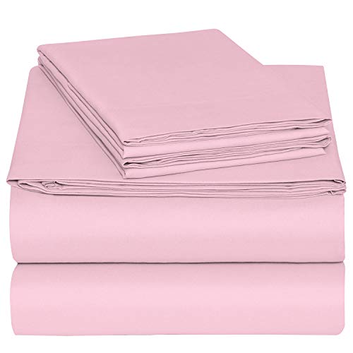Pieridae Microfiber Solid Sheet Set - 4 Pc - Pink, King