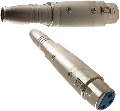 Fivetech 2PCS 1/4" 6.35mm Stereo Female Jack to 2 PCS XLR 3-Pin Female -Audio Cable Mic Adapter