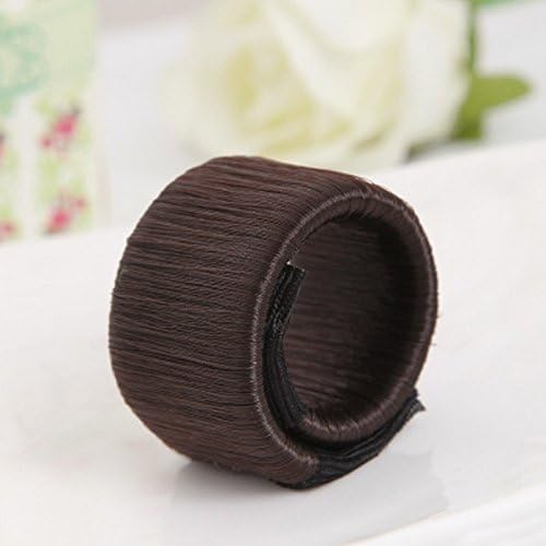 Brown Ponytail Maker Accessories Synthetic Wig Donuts Bud Head Band French Twist Magic DIY Tool Bun Maker French Hair Band HW156