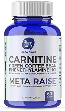 My Diet Said Meta Raise, All Natural Metabolism Booster, Formulated with Green Coffee Bean,L- Carnitine, Energy Booster, Appetite Suppressant, 30 Serviings