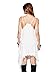CA Mode Women's Spaghetti Strap Loose Summer Beach Slip Dress, White, Medium