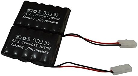 Szwisechip 7.2V 2400mAh NiMH High Capacity Battery Pack for RC Cars, aircraft, boats, Robots, train, Security