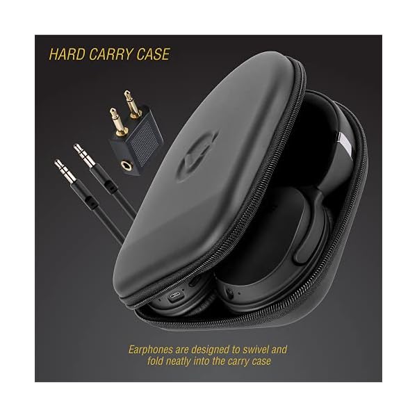 Volkano-X-Hybrid-Active-Noise-Cancelling-Wireless-Bluetooth-Headphones-30-Hr-Audifonos-Inalambricos-Padded-On-Ear-ANC-Hard-Carry-Case-Hands-Free-Deep-Bass-Crystal-Clear-Sound-Black-Silenco-Series Volkano X Hybrid Active Noise Cancelling Wireless Bluetooth Headphones 30 Hr Audífonos Inalámbricos Padded On-Ear ANC…