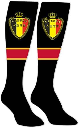 Yu2Ye Stylish Belgium Football Team Logo Knee High Socks/Long Stockings