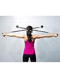 Bandas de resistencia para entrenamiento cruzado, cuerdas de resistencia para ejercicios de hombro, viene con 2 tubos de resistencia de mismo peso, asas   correas para tobillo   ancla para puerta   bolsa de transporte