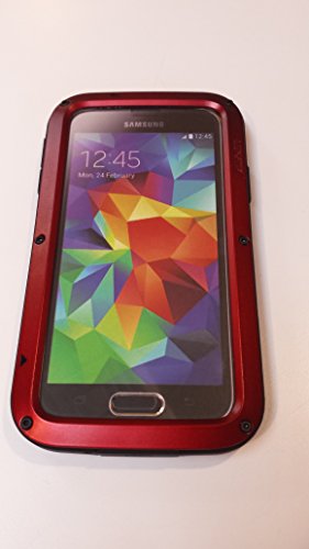 Samsung Galaxy S5 Lunatik Taktik Extreme Premium Protection System with Corning Gorilla Glass Metal Case for Galaxy S5 (Red)