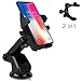 Car Phone Mount, Air Vent Phone Holder, Adjustable and Universal Windshield Dashboard Car Phone Holder with One-Touch Design for iPhone X 8/8s/7/7Plus/5s/6s/6 Plus, Galaxy S8/S8 Plus/S7 Edge